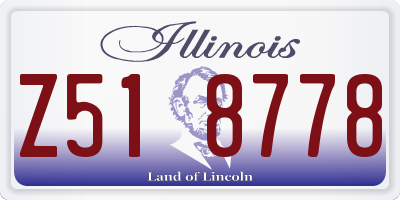 IL license plate Z518778