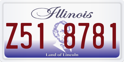IL license plate Z518781