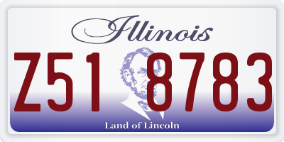 IL license plate Z518783