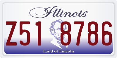 IL license plate Z518786
