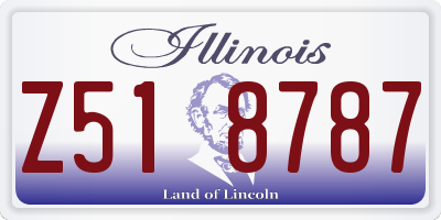 IL license plate Z518787