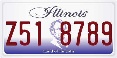 IL license plate Z518789
