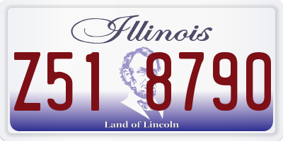 IL license plate Z518790