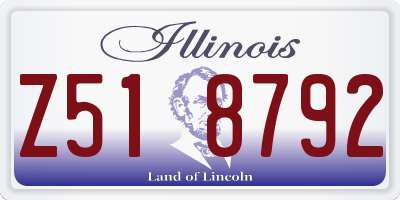 IL license plate Z518792