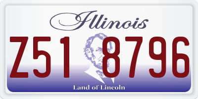 IL license plate Z518796