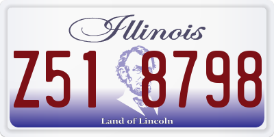 IL license plate Z518798