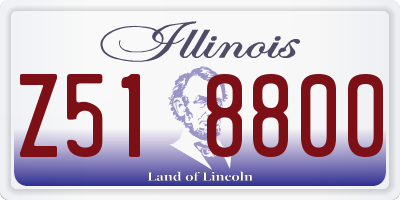 IL license plate Z518800