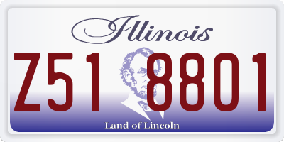 IL license plate Z518801