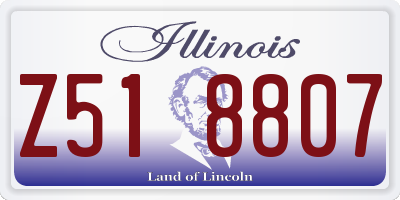 IL license plate Z518807