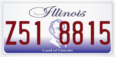 IL license plate Z518815