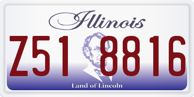 IL license plate Z518816