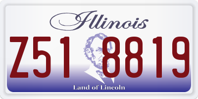 IL license plate Z518819
