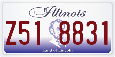 IL license plate Z518831