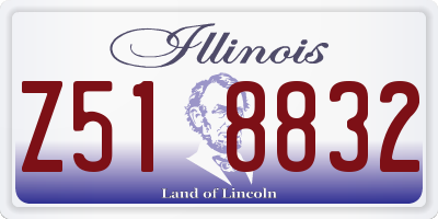 IL license plate Z518832