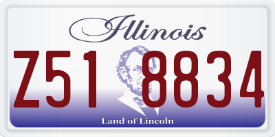IL license plate Z518834