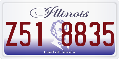 IL license plate Z518835