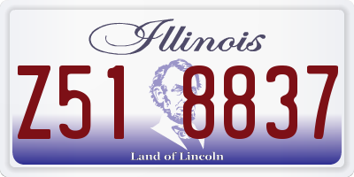 IL license plate Z518837