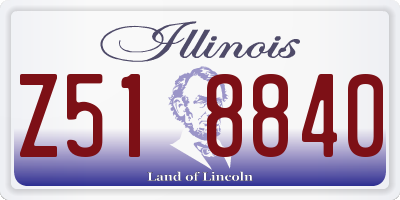 IL license plate Z518840