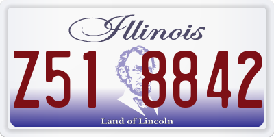 IL license plate Z518842