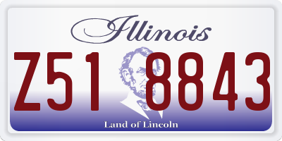 IL license plate Z518843