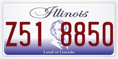 IL license plate Z518850