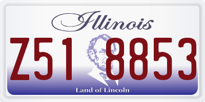 IL license plate Z518853