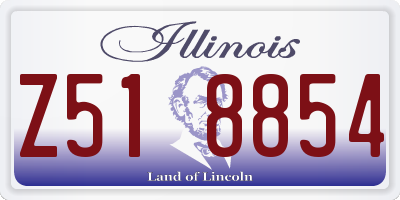 IL license plate Z518854