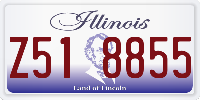 IL license plate Z518855