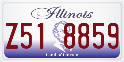 IL license plate Z518859
