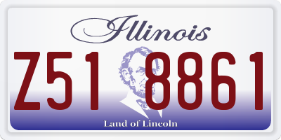 IL license plate Z518861