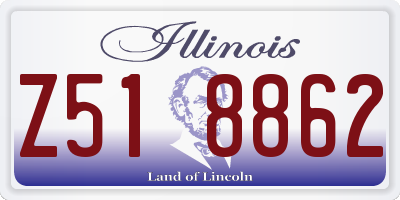 IL license plate Z518862