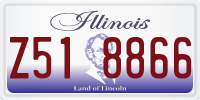 IL license plate Z518866