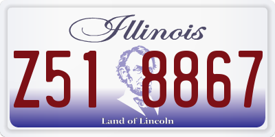 IL license plate Z518867
