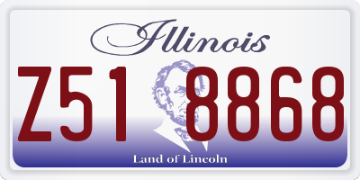 IL license plate Z518868