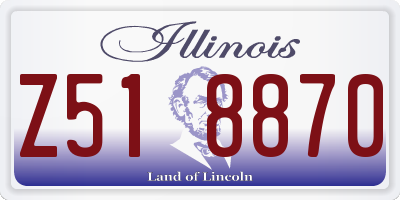 IL license plate Z518870