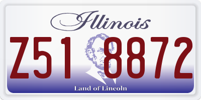 IL license plate Z518872