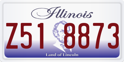 IL license plate Z518873