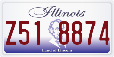 IL license plate Z518874