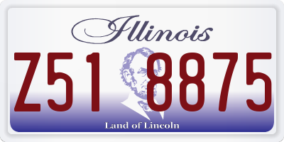 IL license plate Z518875