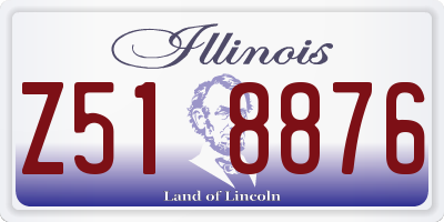 IL license plate Z518876