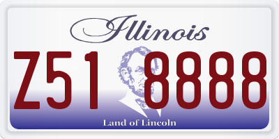 IL license plate Z518888