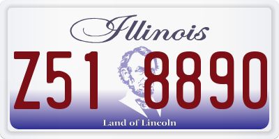 IL license plate Z518890