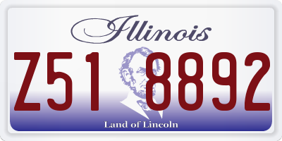 IL license plate Z518892