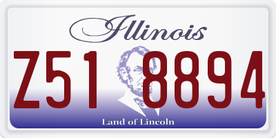 IL license plate Z518894