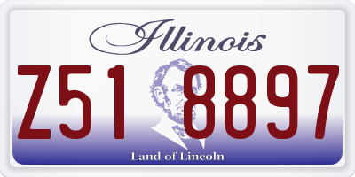 IL license plate Z518897