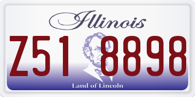 IL license plate Z518898