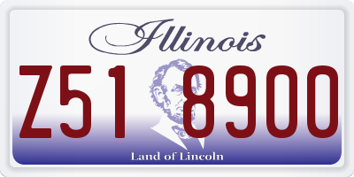 IL license plate Z518900
