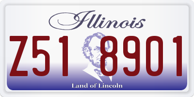 IL license plate Z518901