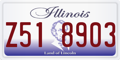 IL license plate Z518903