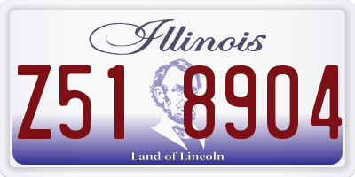 IL license plate Z518904